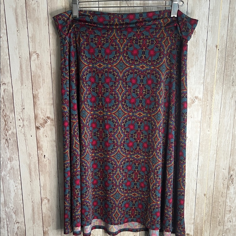 🐺Red and Blue Maxi A-line Skirt for Casual Wear